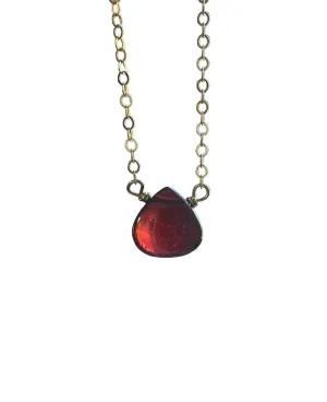 Tiny Garnet Necklace