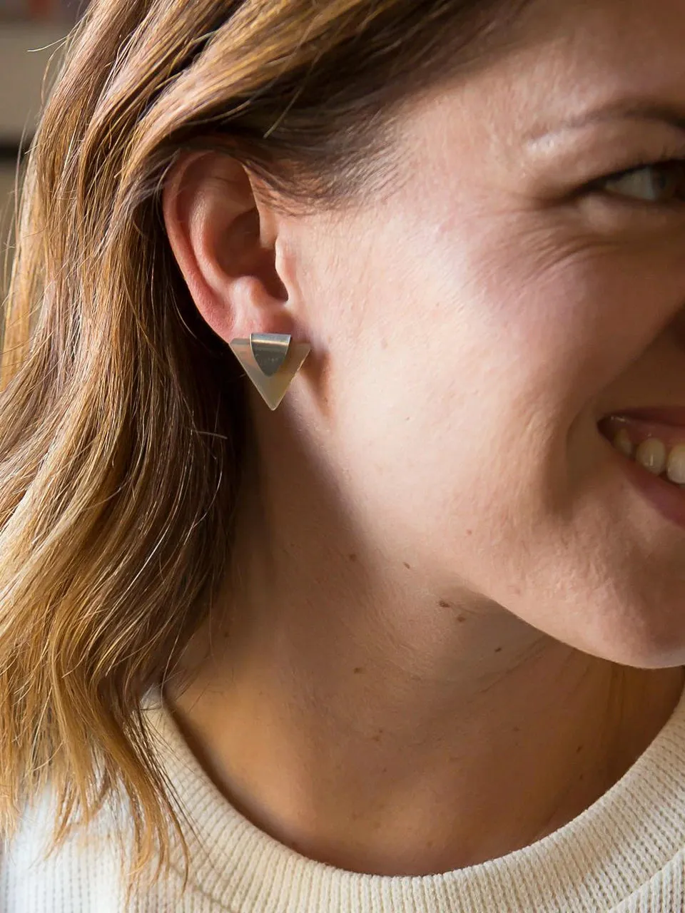 Triangle Horn Earrings