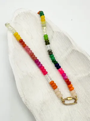 Tricia Multi Beaded Carabiner Necklace
