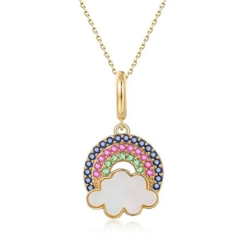 Tsavorite Pink Sapphire Pendant Necklace