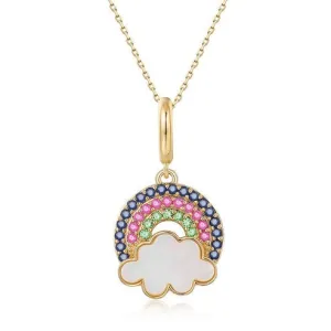 Tsavorite Pink Sapphire Pendant Necklace
