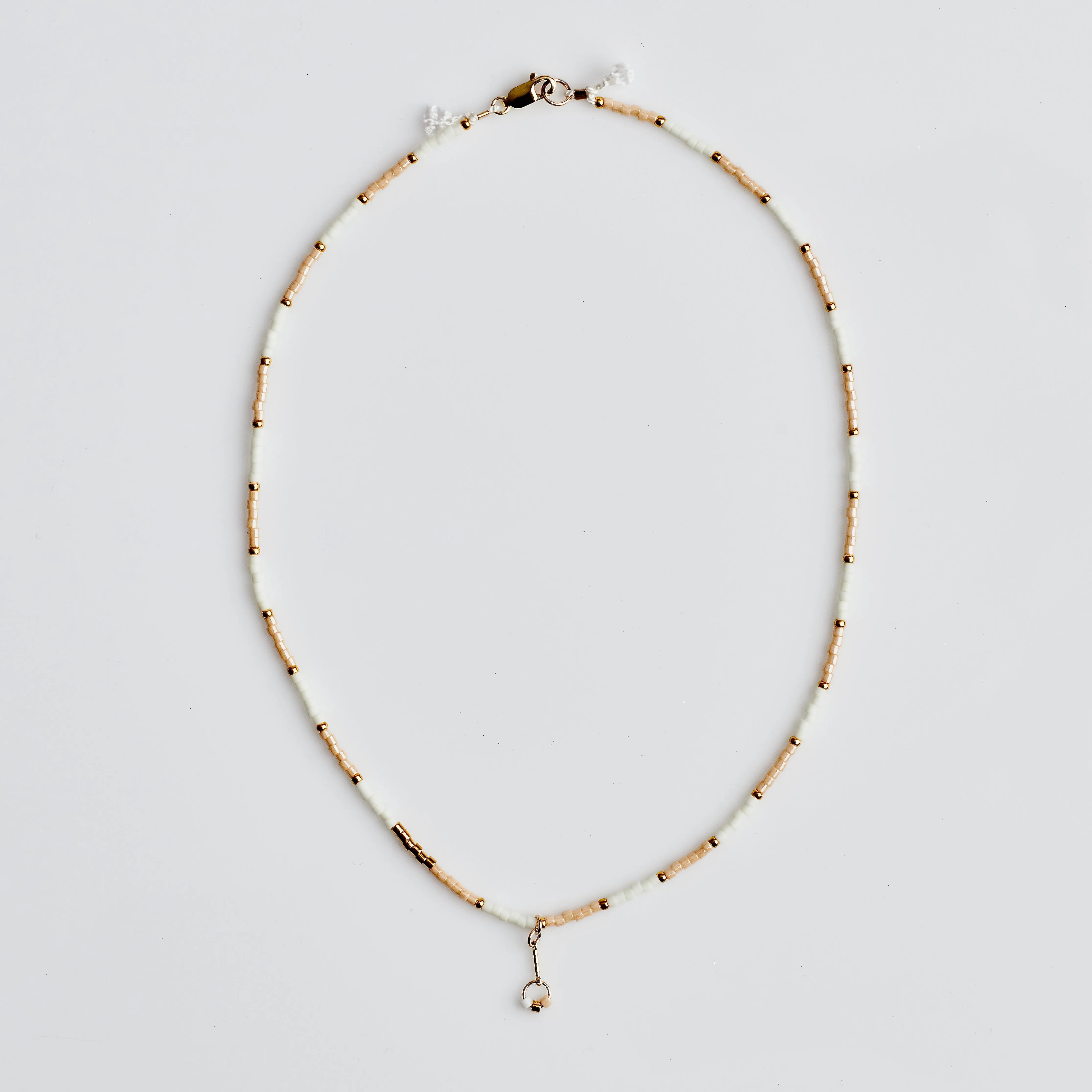 Tube Bead Stripe Necklace