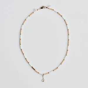 Tube Bead Stripe Necklace