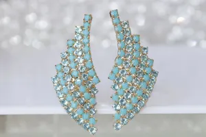 TURQUOISE AQUAMARINE EARRINGS