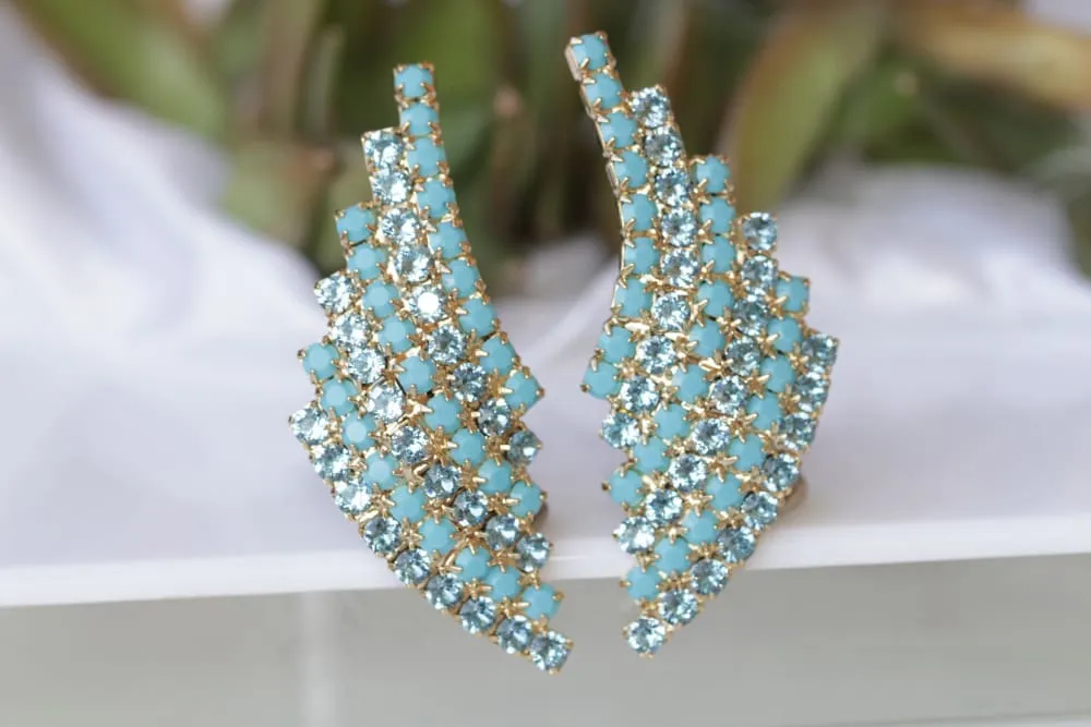 TURQUOISE AQUAMARINE EARRINGS
