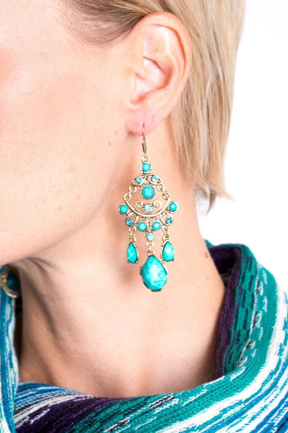 Turquoise Drop Earrings (Lrg)