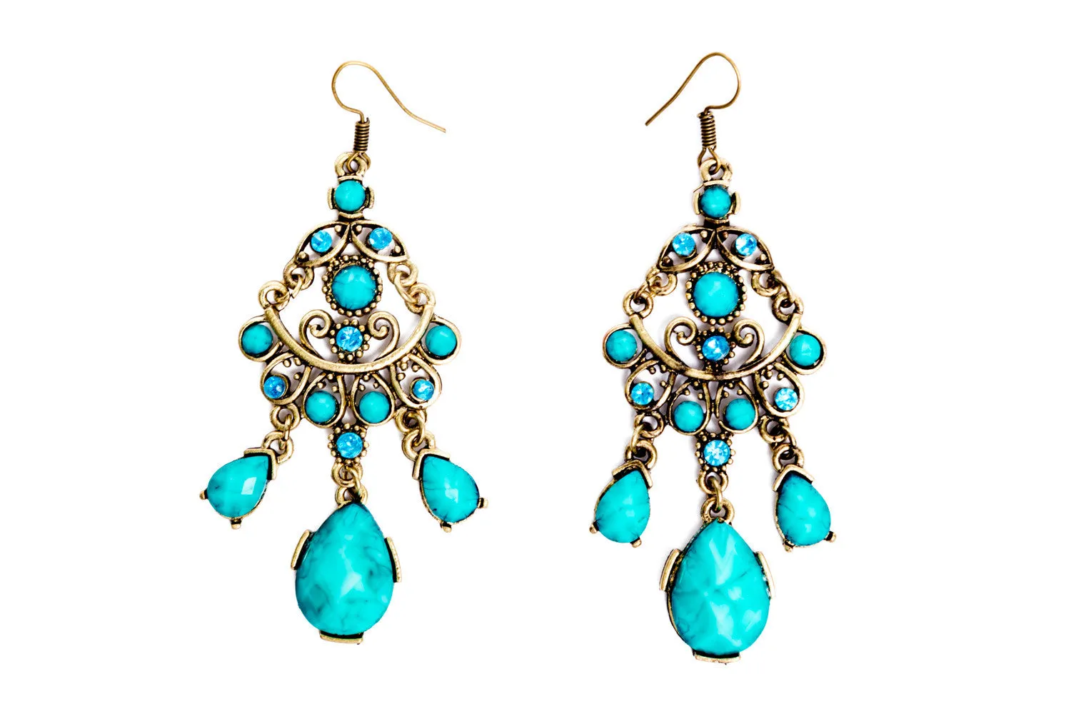 Turquoise Drop Earrings (Lrg)