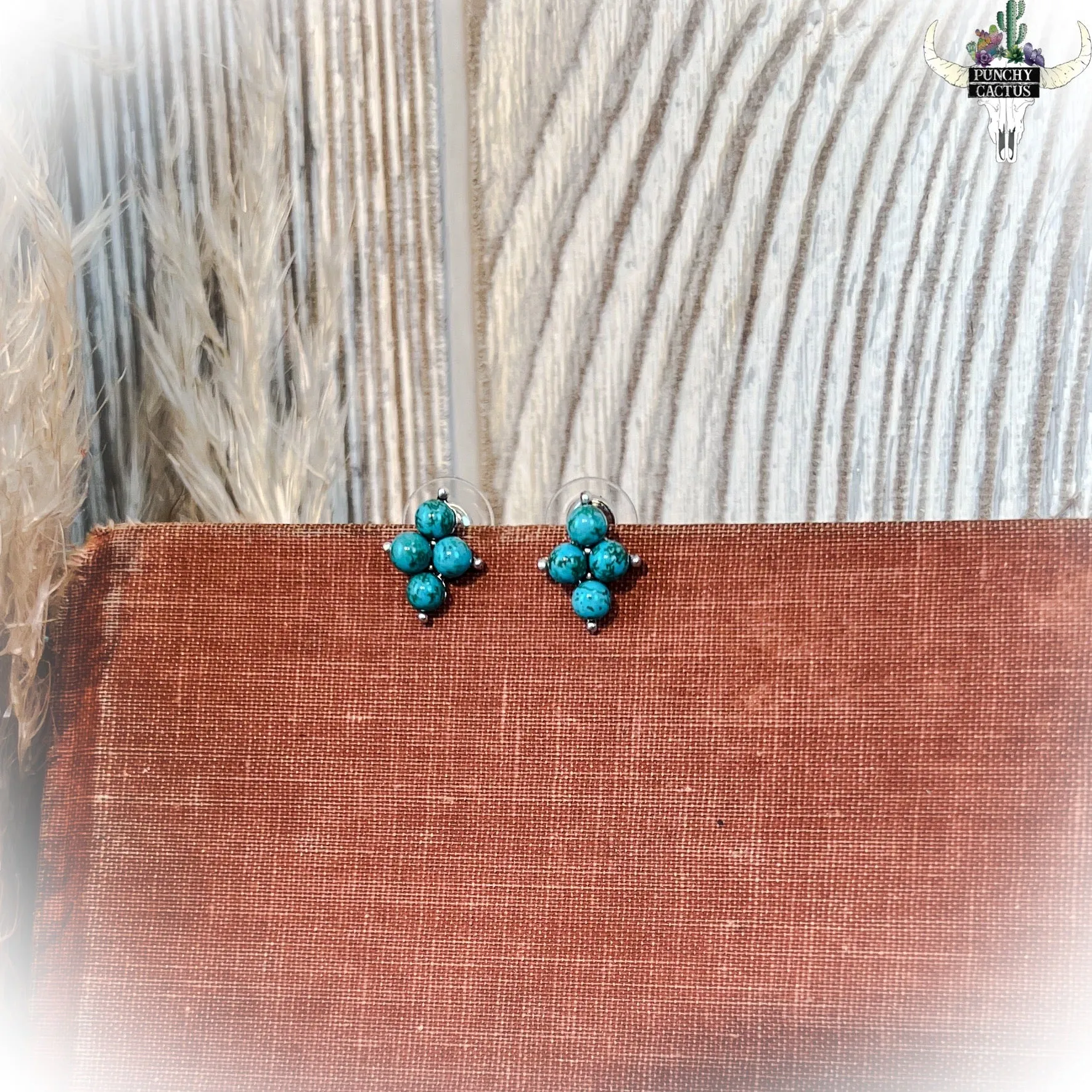 Turquoise Natural Stone Post Earrings