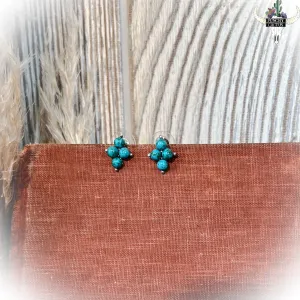 Turquoise Natural Stone Post Earrings