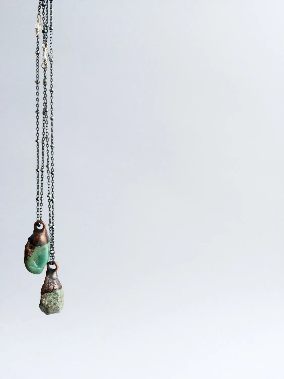 Turquoise nugget necklace | Raw turquoise jewelry