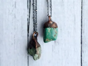 Turquoise nugget necklace | Raw turquoise jewelry