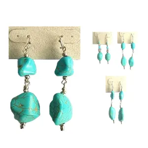 Turquoise Stone Drop Earring 3011PC (12 units)