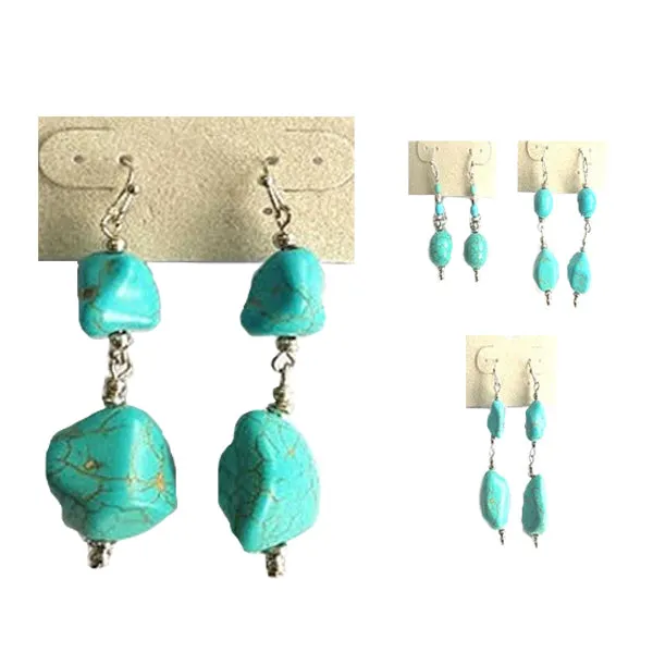 Turquoise Stone Drop Earring 3011PC (12 units)