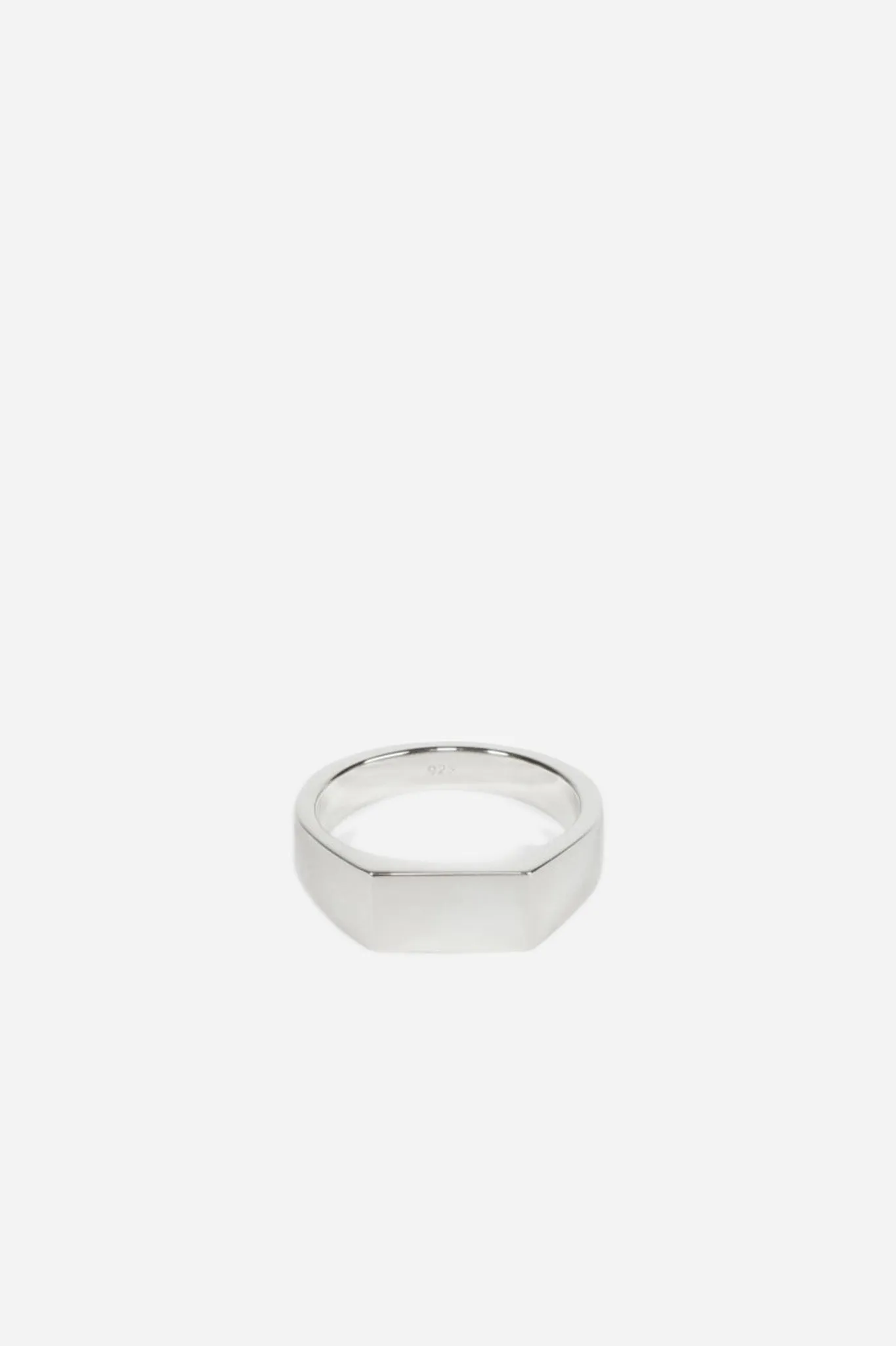 Type 003 Rectangle Signet Ring Sterling Silver (M)