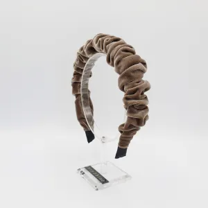 vevlet ruched headband pleated hairband accessory for women