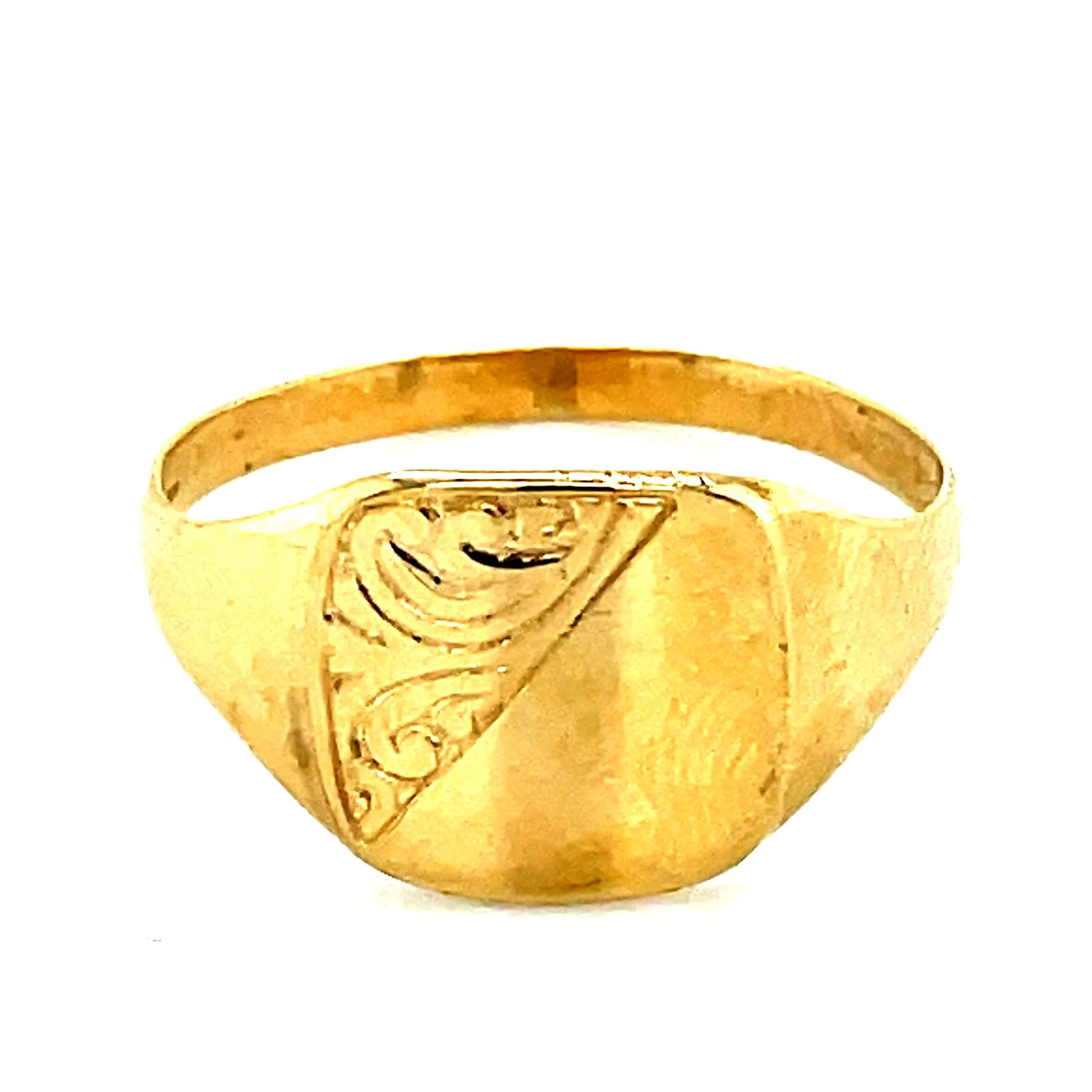 Vintage 9ct Yellow Gold Square Signet Ring
