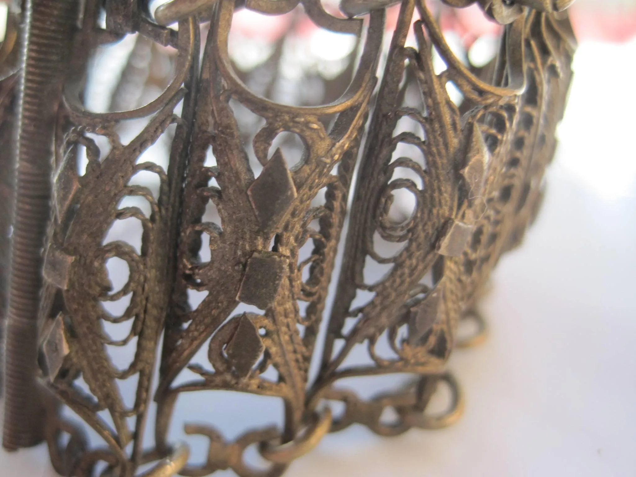 Vintage Turkish or Balkan Filigree Bracelet from the Late Ottoman Era