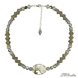 Vitriol Lampwork Handcrafted Bead Art Necklace