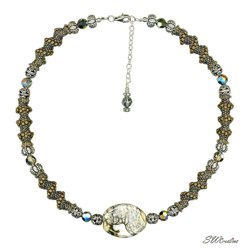 Vitriol Lampwork Handcrafted Bead Art Necklace