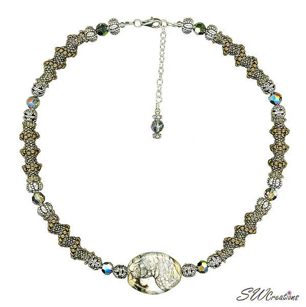 Vitriol Lampwork Handcrafted Bead Art Necklace