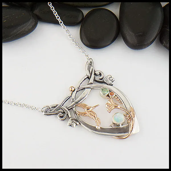 Whimsical Hummingbird Necklace