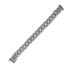 White Sapphire Curb Link Bracelet