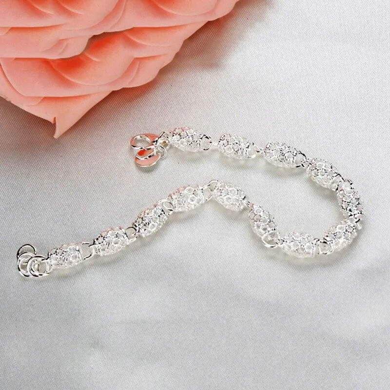Women Sterling Silver Creative Fashion Geometric Bracelet