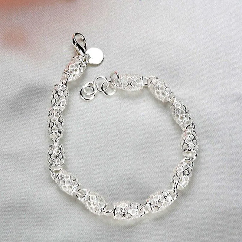 Women Sterling Silver Creative Fashion Geometric Bracelet