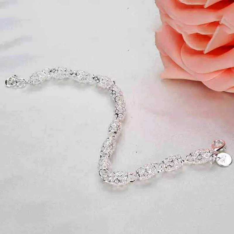 Women Sterling Silver Creative Fashion Geometric Bracelet