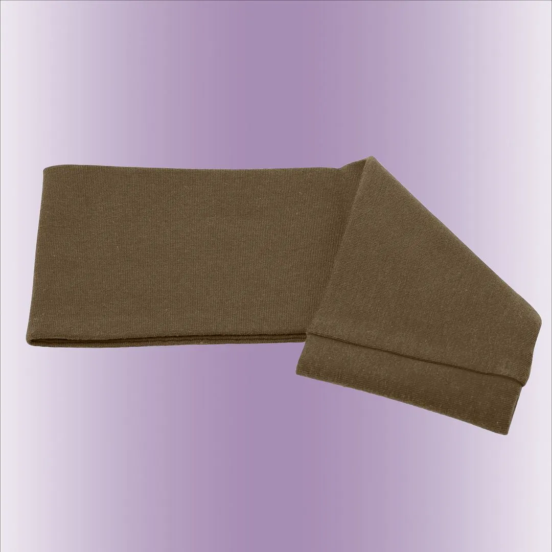 Women's Headbands Cotton Jersey 3" Wide Yoga Fitness Fashion Made in the USA Mocha