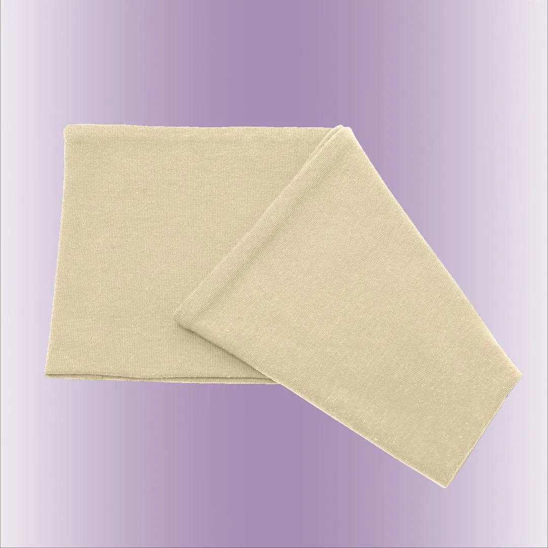 Women's Headbands Cotton Jersey 5" Wide Yoga Fitness Fashion Made in the USA Cream