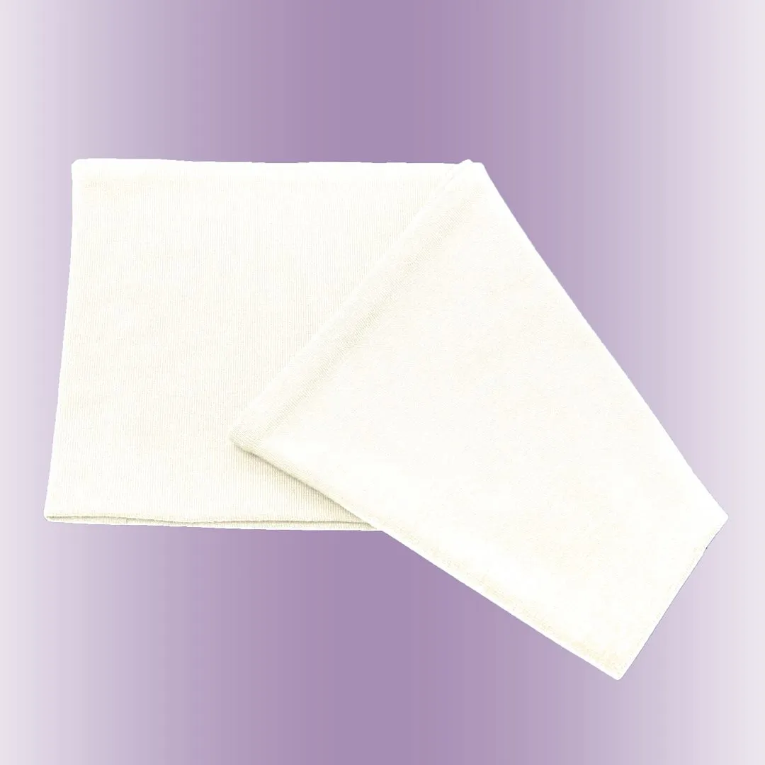 Women's Headbands Cotton Jersey 5" Wide Yoga Fitness Fashion Made in the USA Ivory