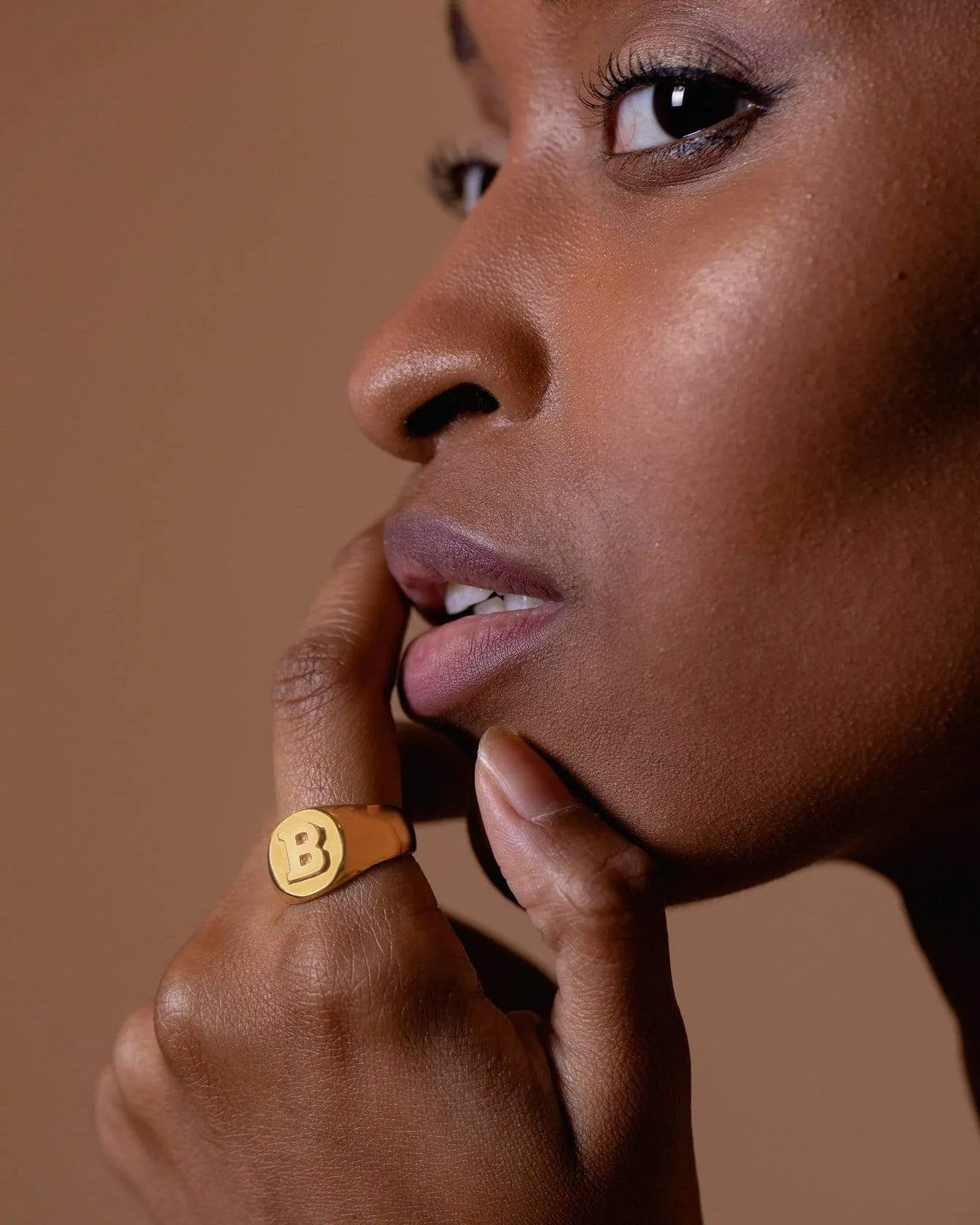 Women's Signet Initial Ring