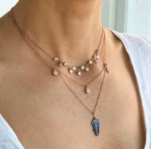 Zaira Zircon Sterling Silver Boho Necklace
