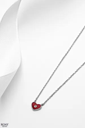Zircon Red Heart Necklace